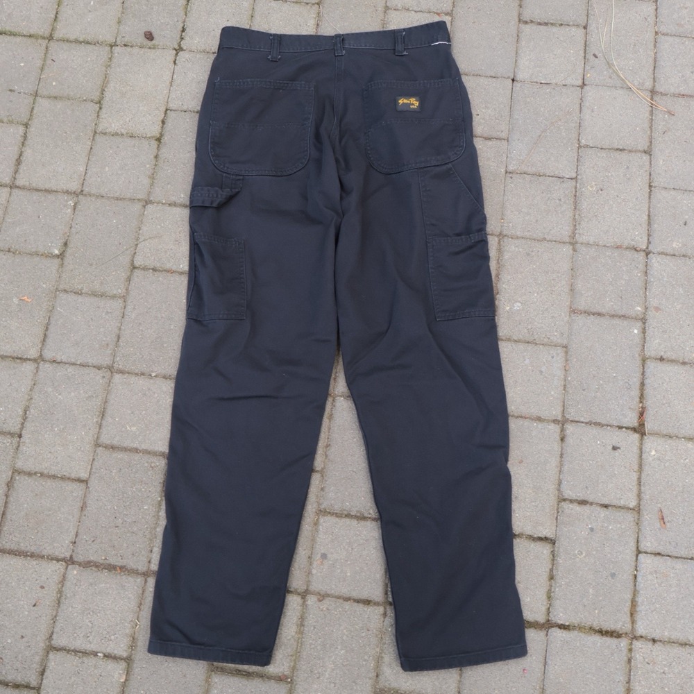 Stan Ray Painter Pants Mens 30x30 Vintage Black Canvas Made In USA Work 80s